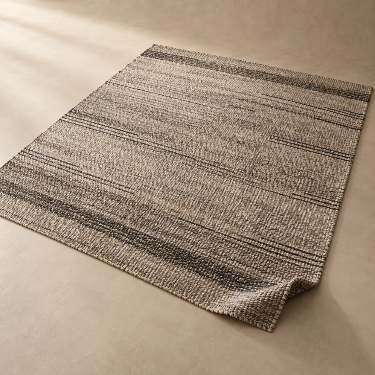 Linework wool rug — sample product concept