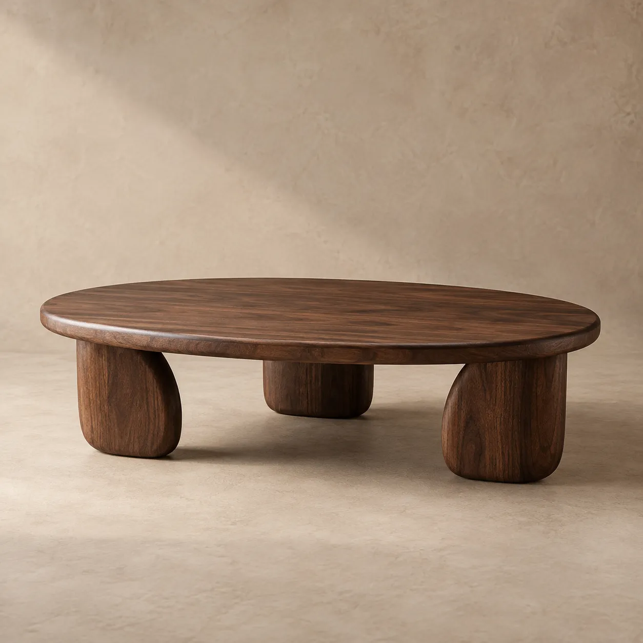 Low oval coffee table — sample product concept
