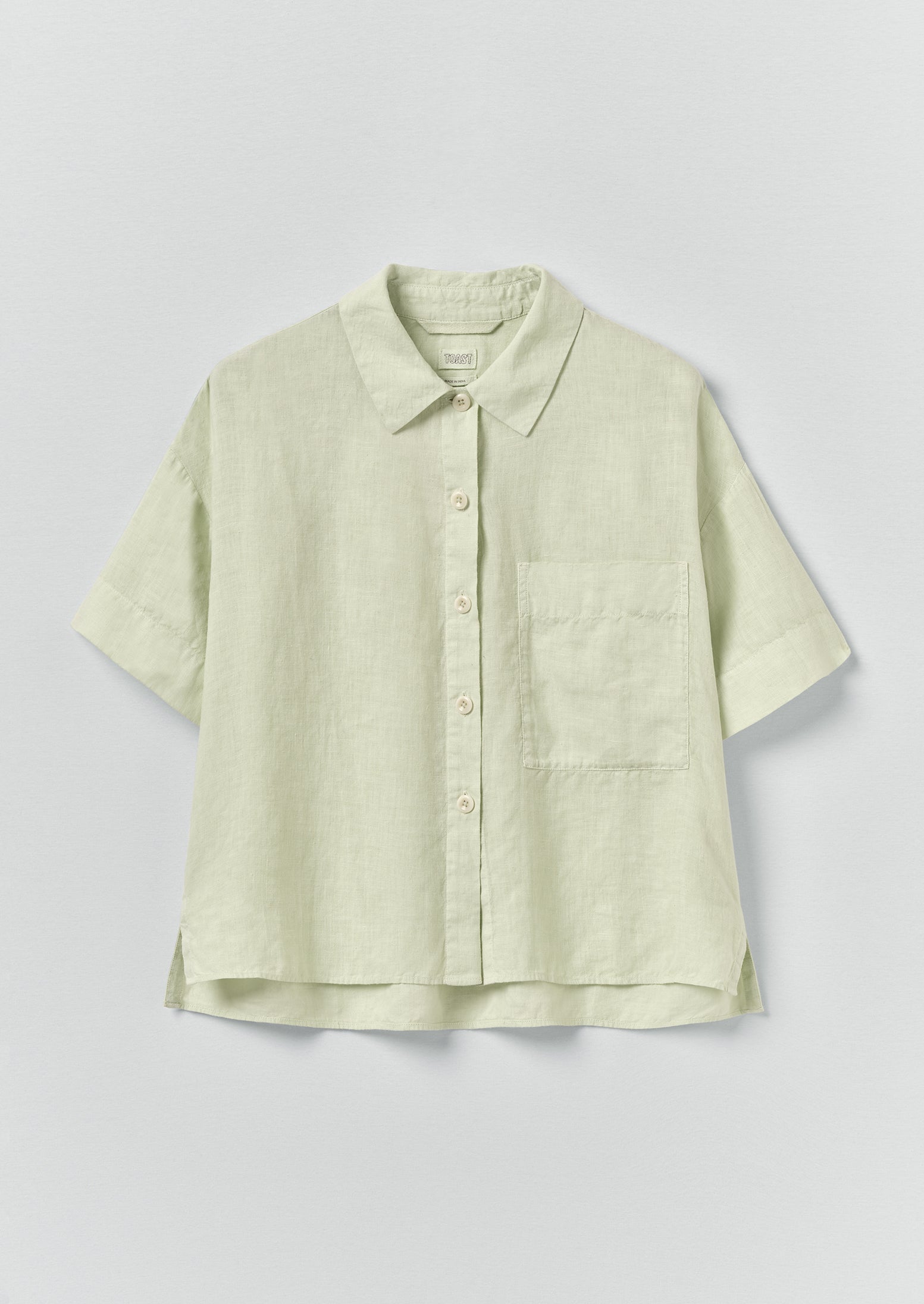 Garment Dyed Lightweight Linen Shirt · Mint Tea
